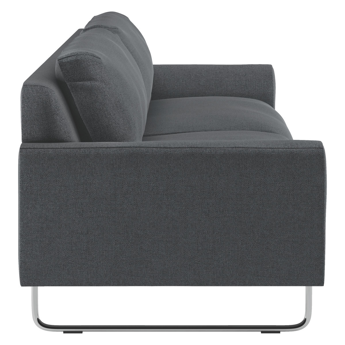 Lyle Grey Textured FaBric 3 Seater Sofa, Grey – image 3