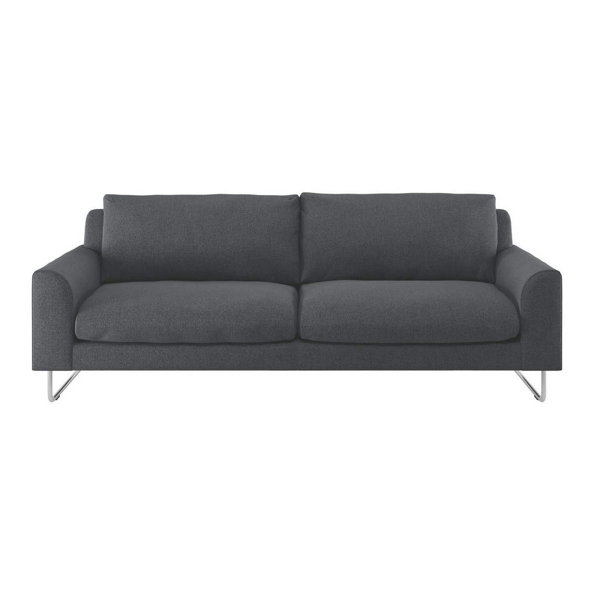Lyle Grey Textured FaBric 3 Seater Sofa, Grey – image 1