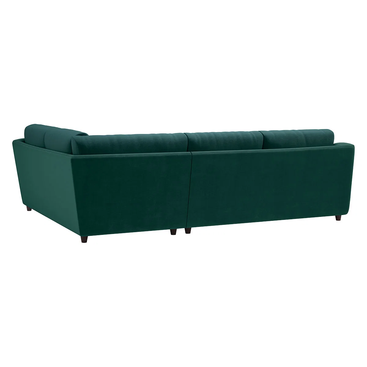 Slope Emerald Green Velvet Left Arm Corner Sofa, Green – image 5