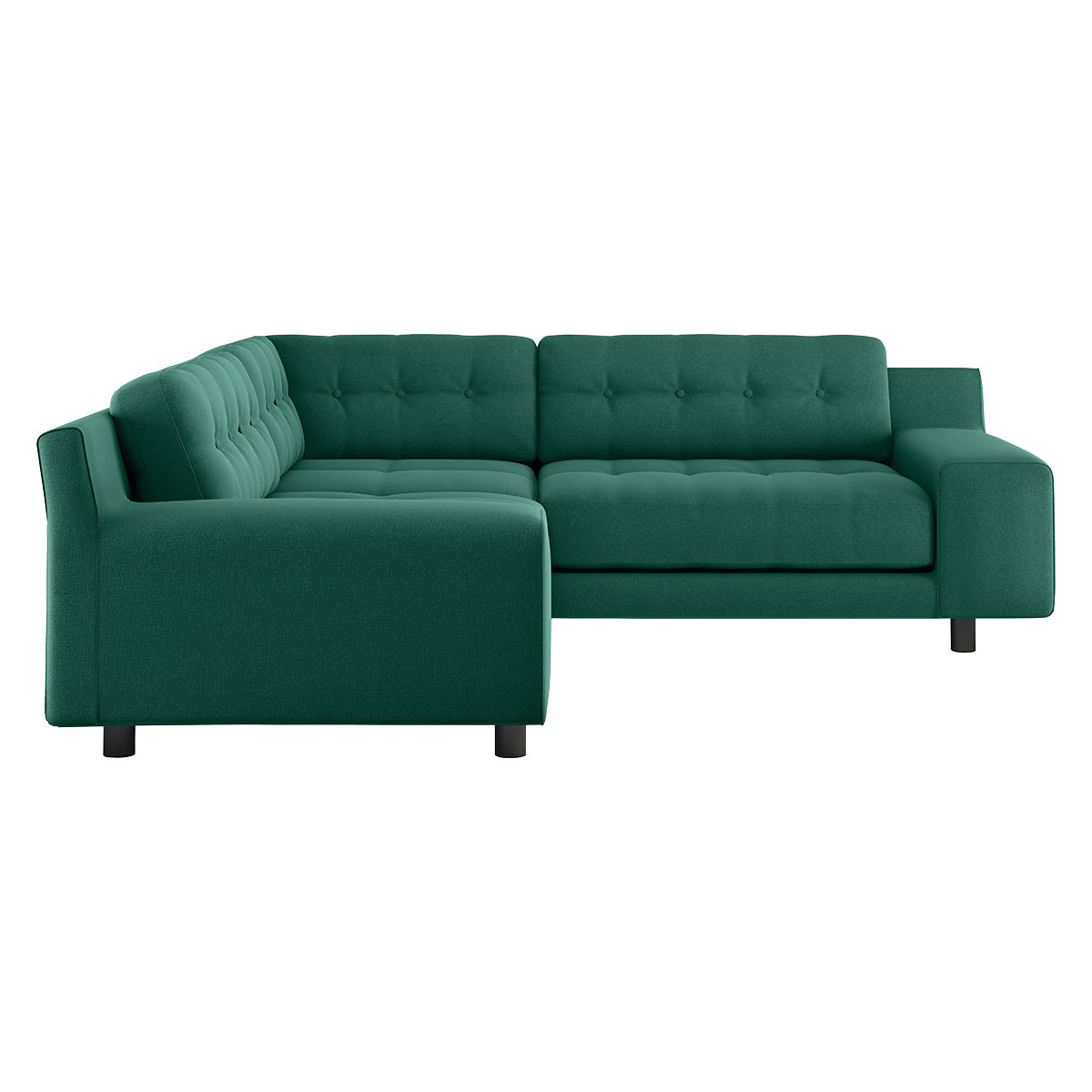 Hendricks 3 Seater Green FaBric Left Hand Corner Sofa, Green – image 5