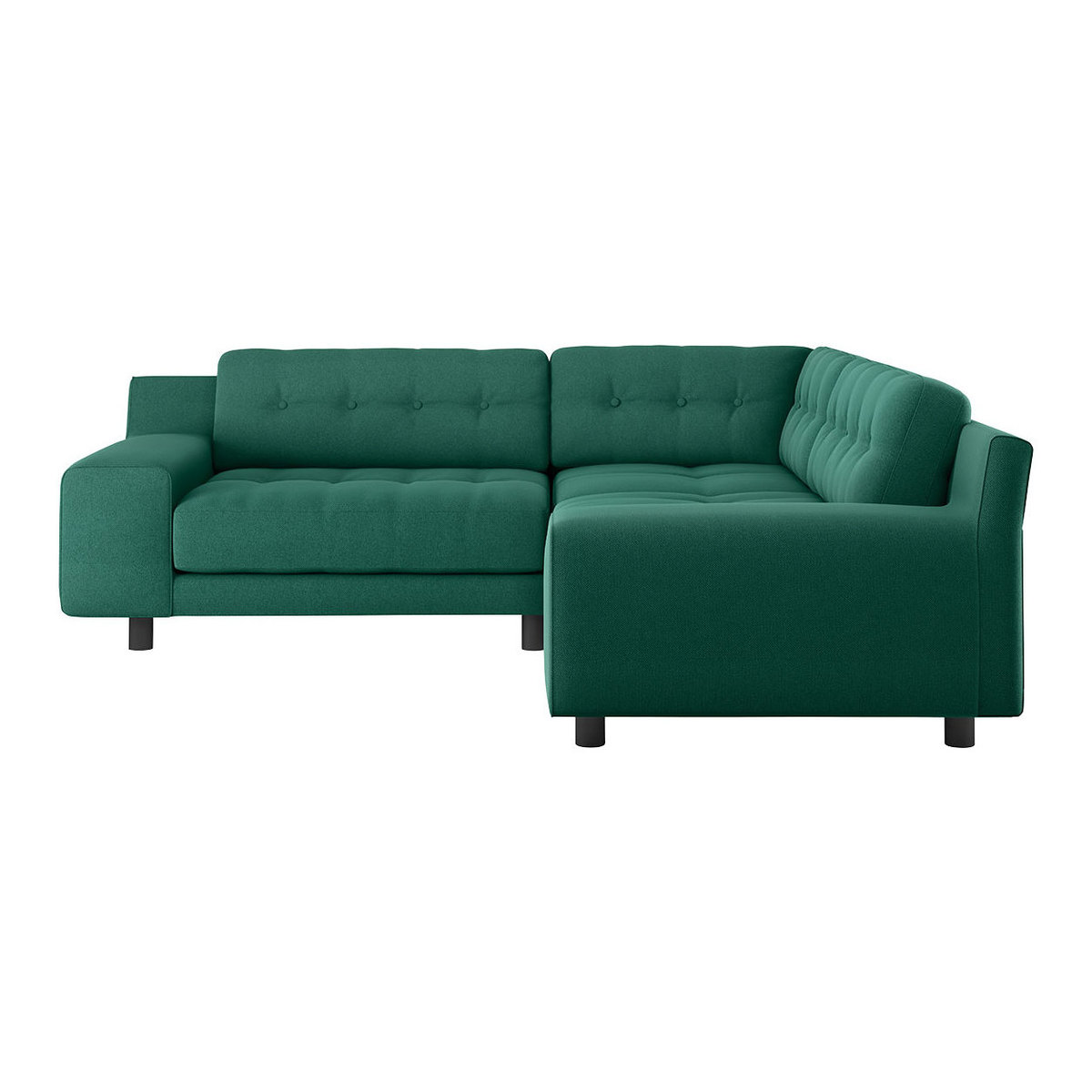 Hendricks 3 Seater Green FaBric Left Hand Corner Sofa, Green – image 1