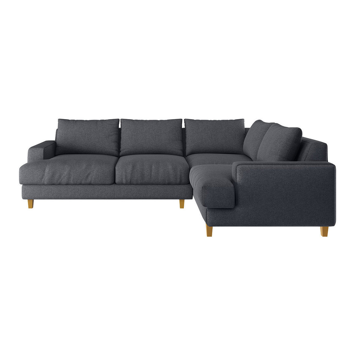 Wiltons Charcoal Grey Wool Left Hand Corner Sofa, Charcoal – image 1