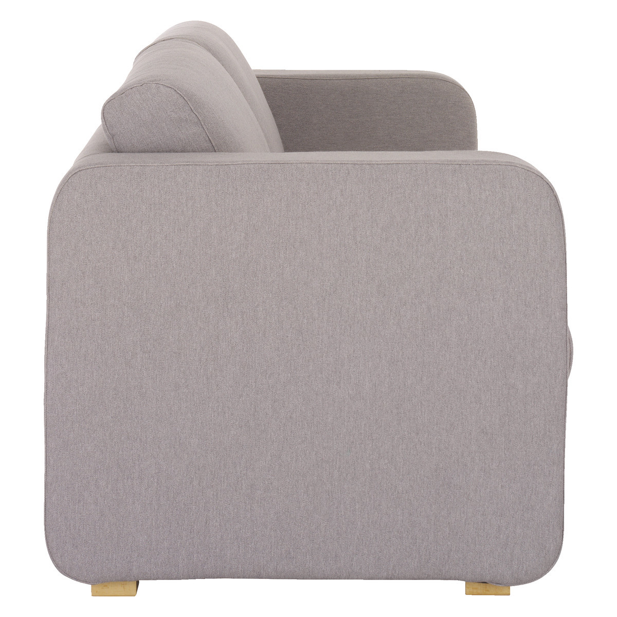 Porto Grey FaBric 2 Seater Sofa, Wooden Feet, Grey – image 4