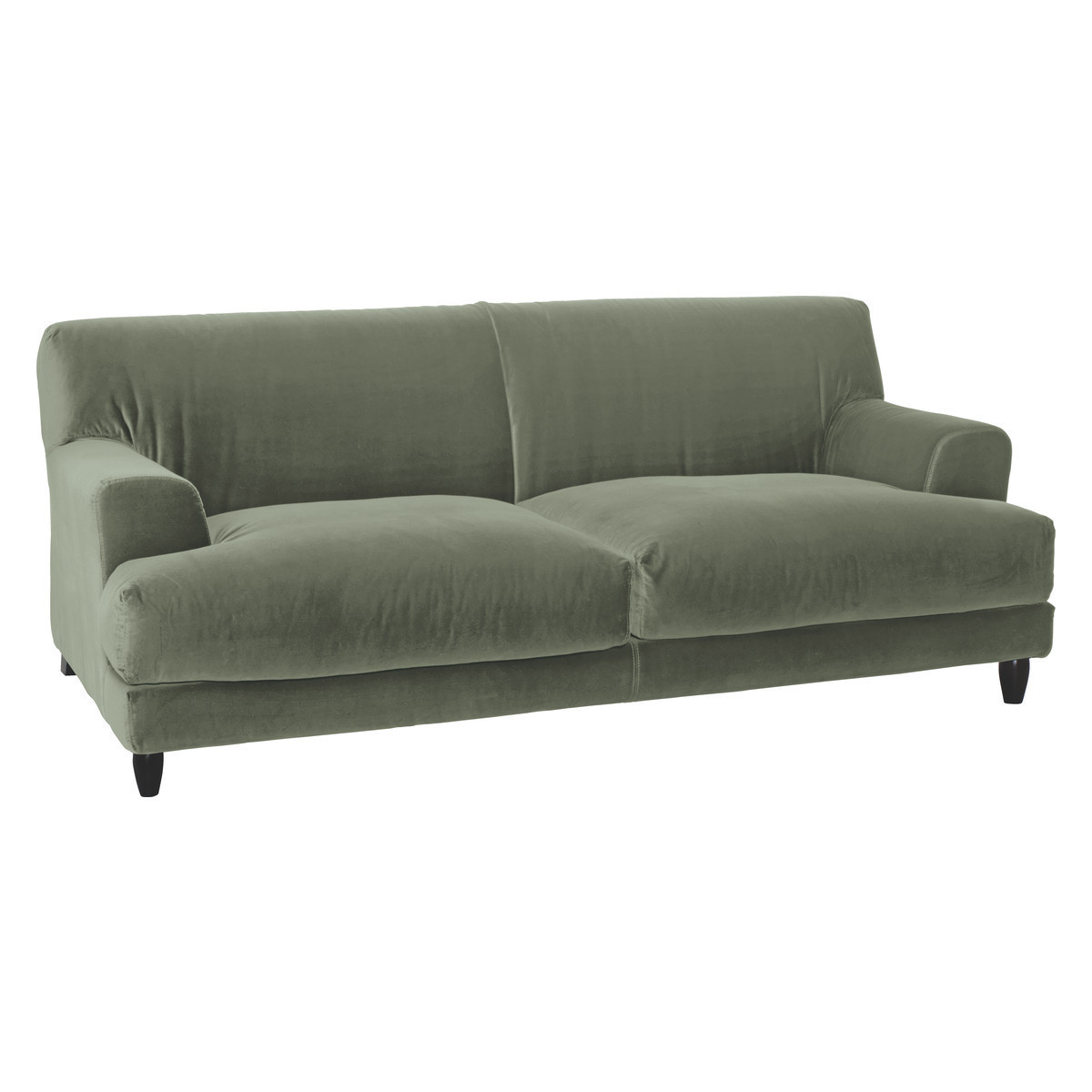Askem Sage Green Velvet 3 Seater Sofa, Green Green – image 3