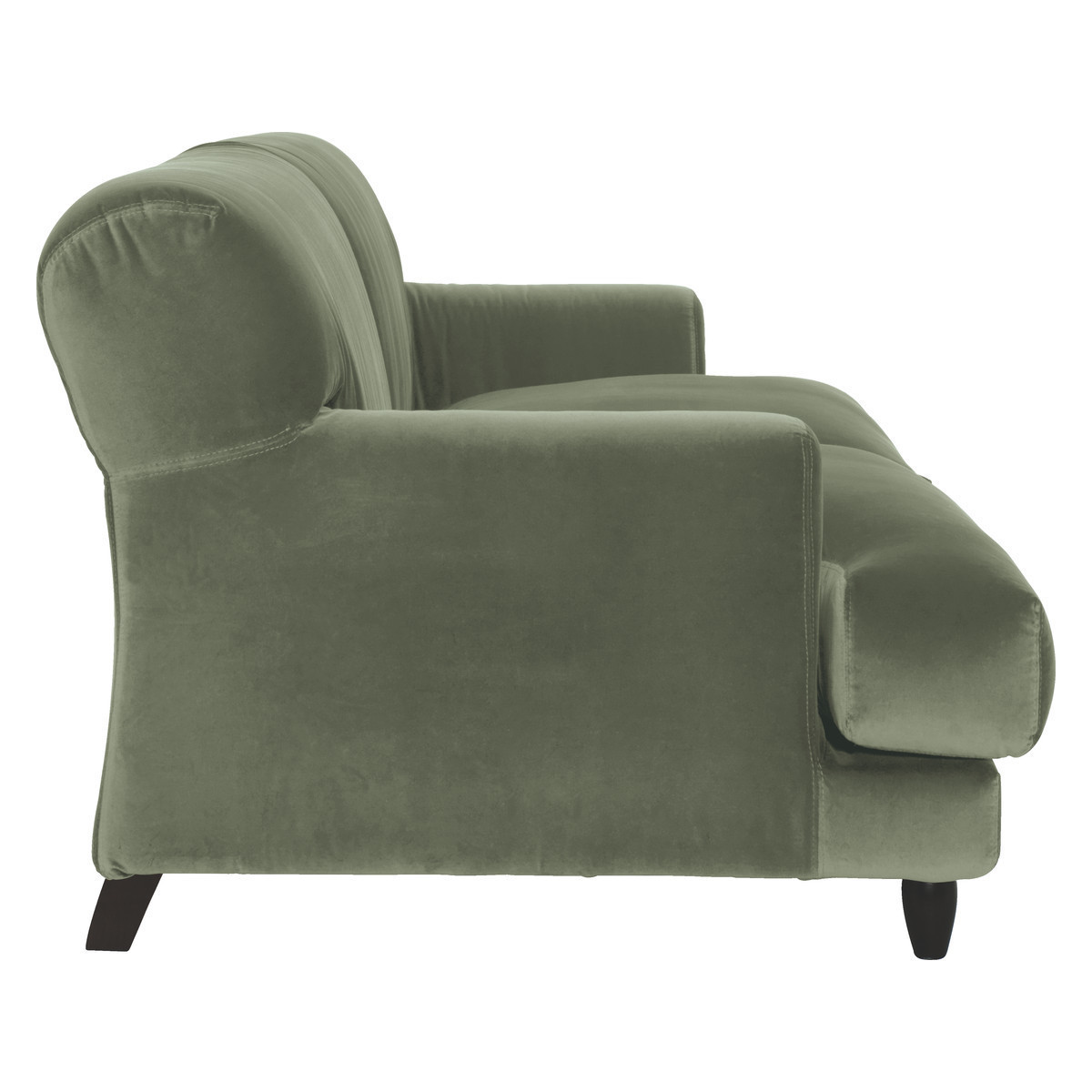 Askem Sage Green Velvet 3 Seater Sofa, Green Green – image 4