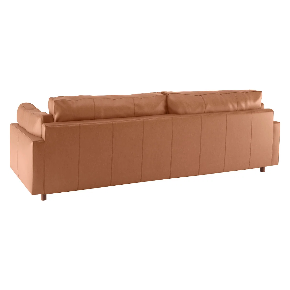 Elkin Tan Leather 4 Seat Sofa, Tan – image 5