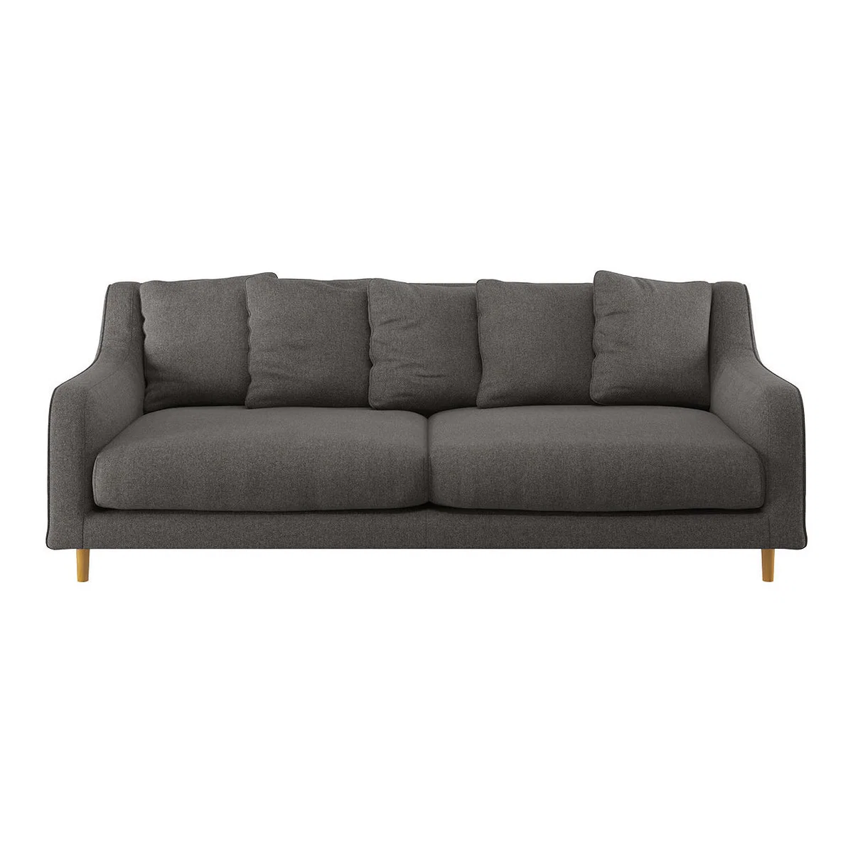 Swift Charcoal Grey Wool 3 Seater Sofa, Charcoal – image 1
