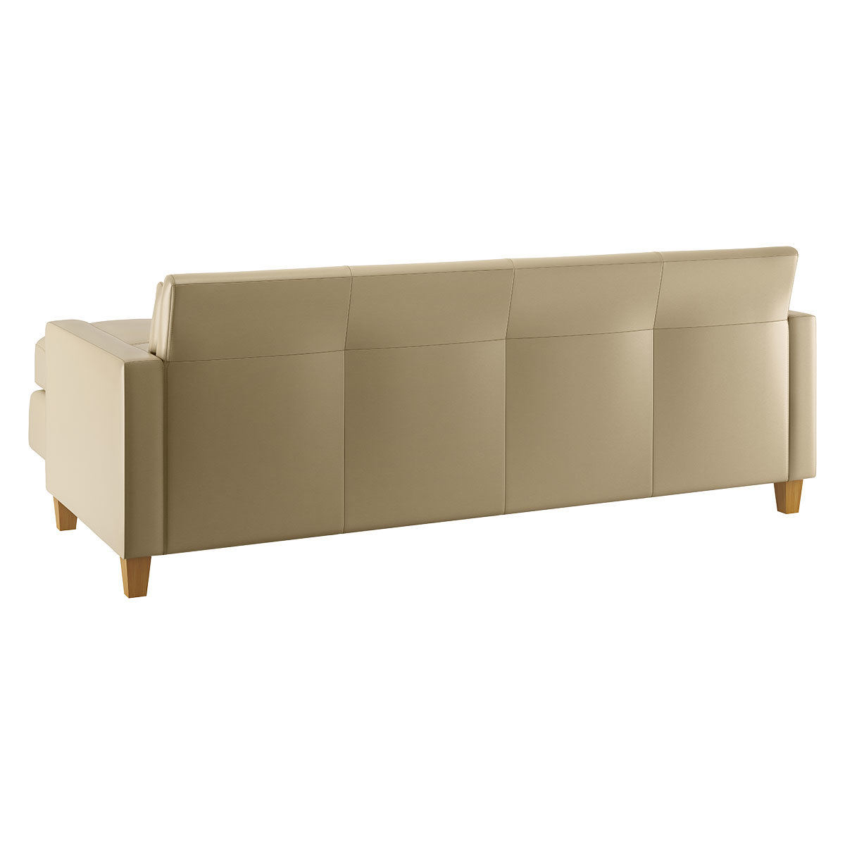 Chester Light Brown Leather 3 Seater Chaise Sofa, Dark Feet, Light Brown – image 5
