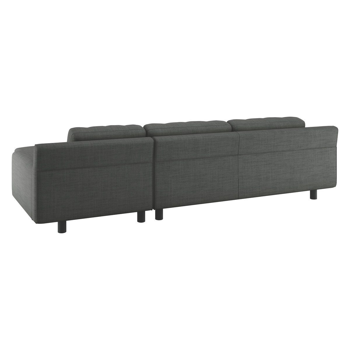 Hendricks Charcoal Grey Italian Woven FaBric Right Arm Chaise Sofa, Charcoal – image 5