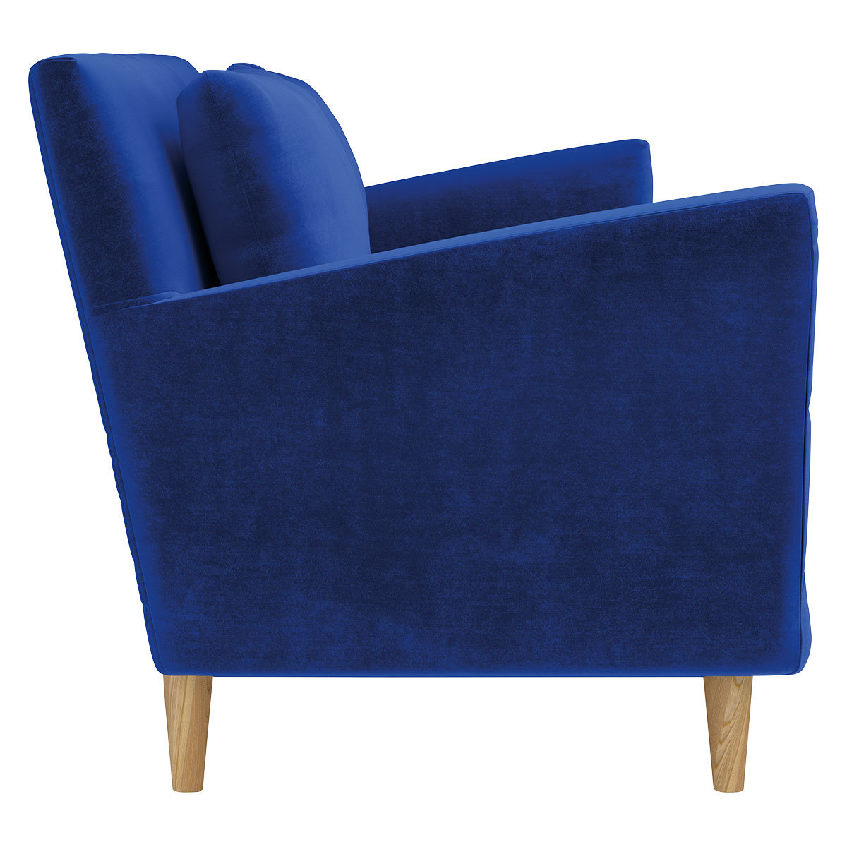Keele Cobalt Blue Velvet 3 Seat Sofa, Blue – image 4