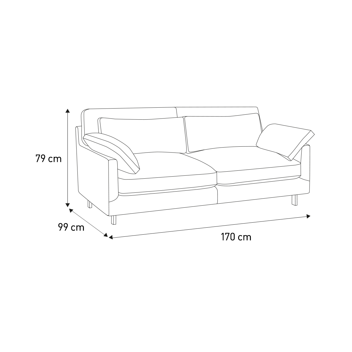 Cuscino Moss Green Velvet 2 Seater Sofa, Moss Green – image 7