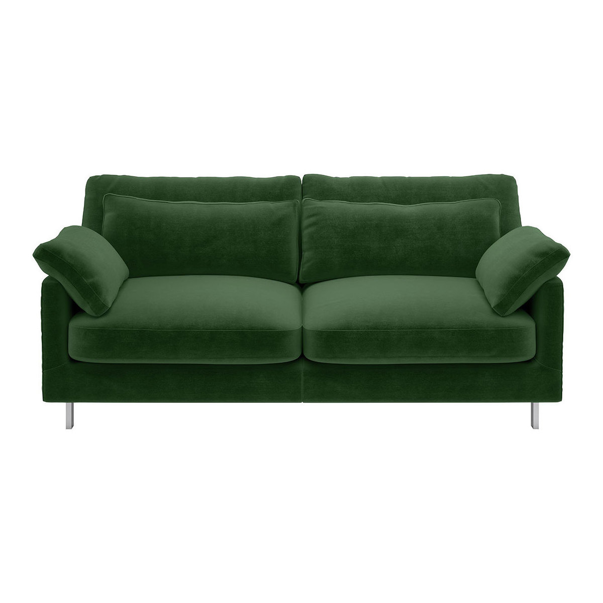 Cuscino Moss Green Velvet 2 Seater Sofa, Moss Green – image 1