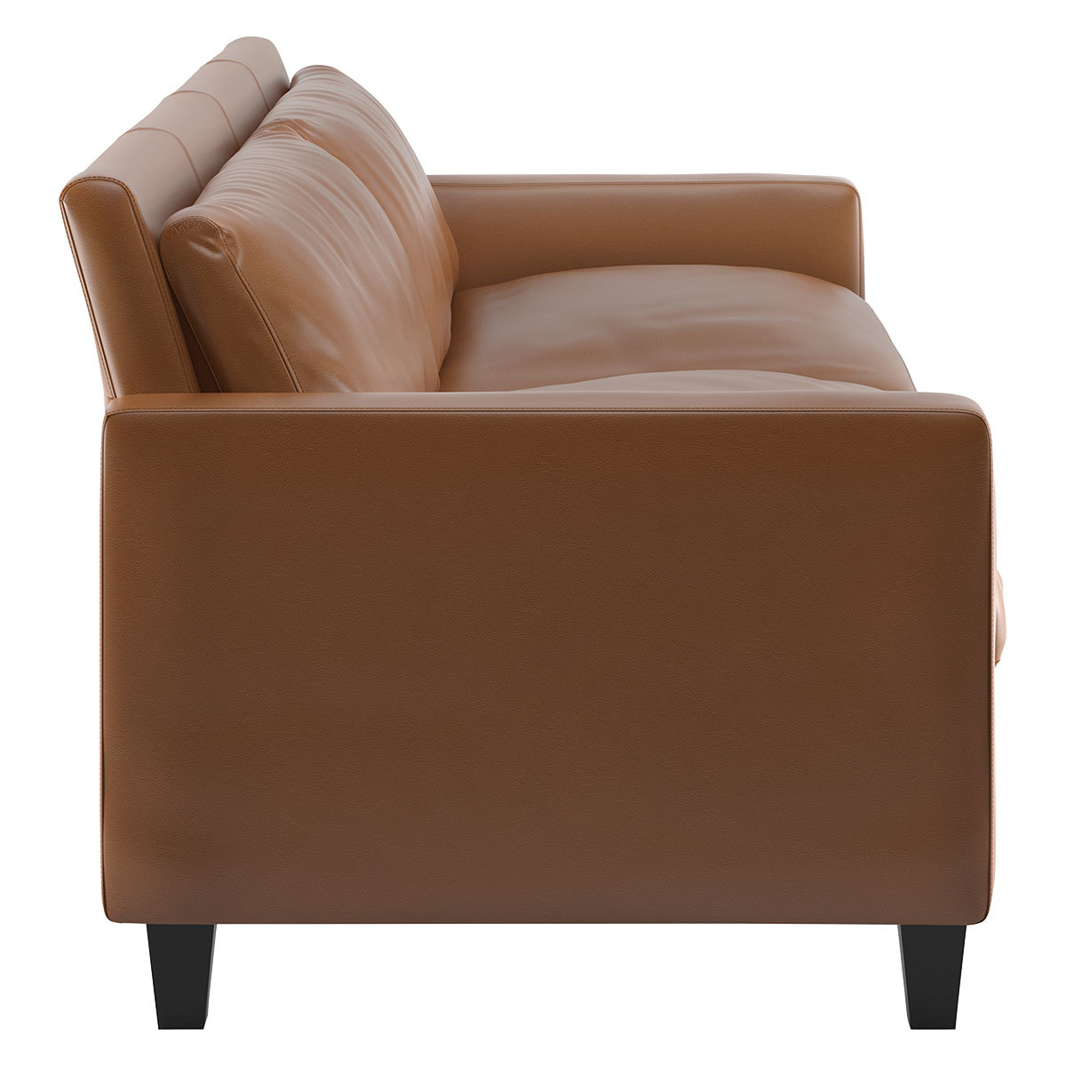 Chester Light Brown 3 Seat Sofa, Dark Feet, Light Brown – image 3