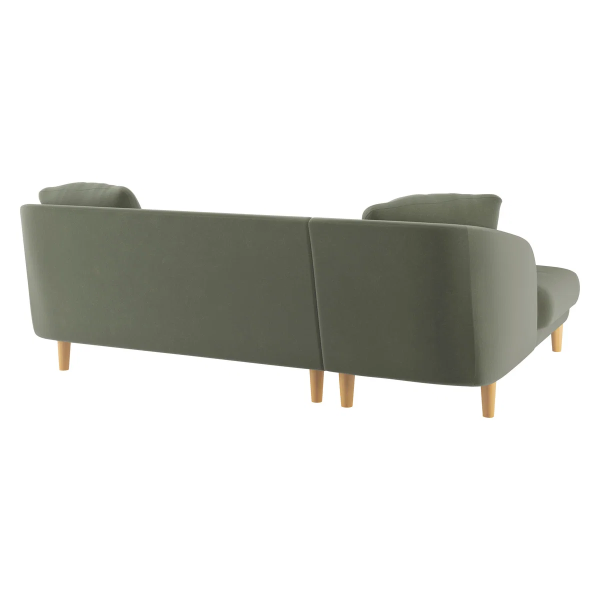 Colby Sage Green Velvet Left Arm Chaise Sofa, Green Green – image 5
