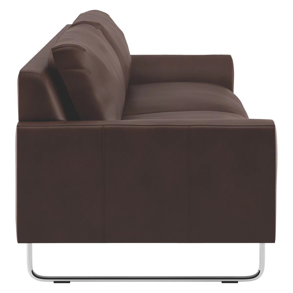 Lyle Brown Premium Leather 3 Seater Sofa, Brown – image 3