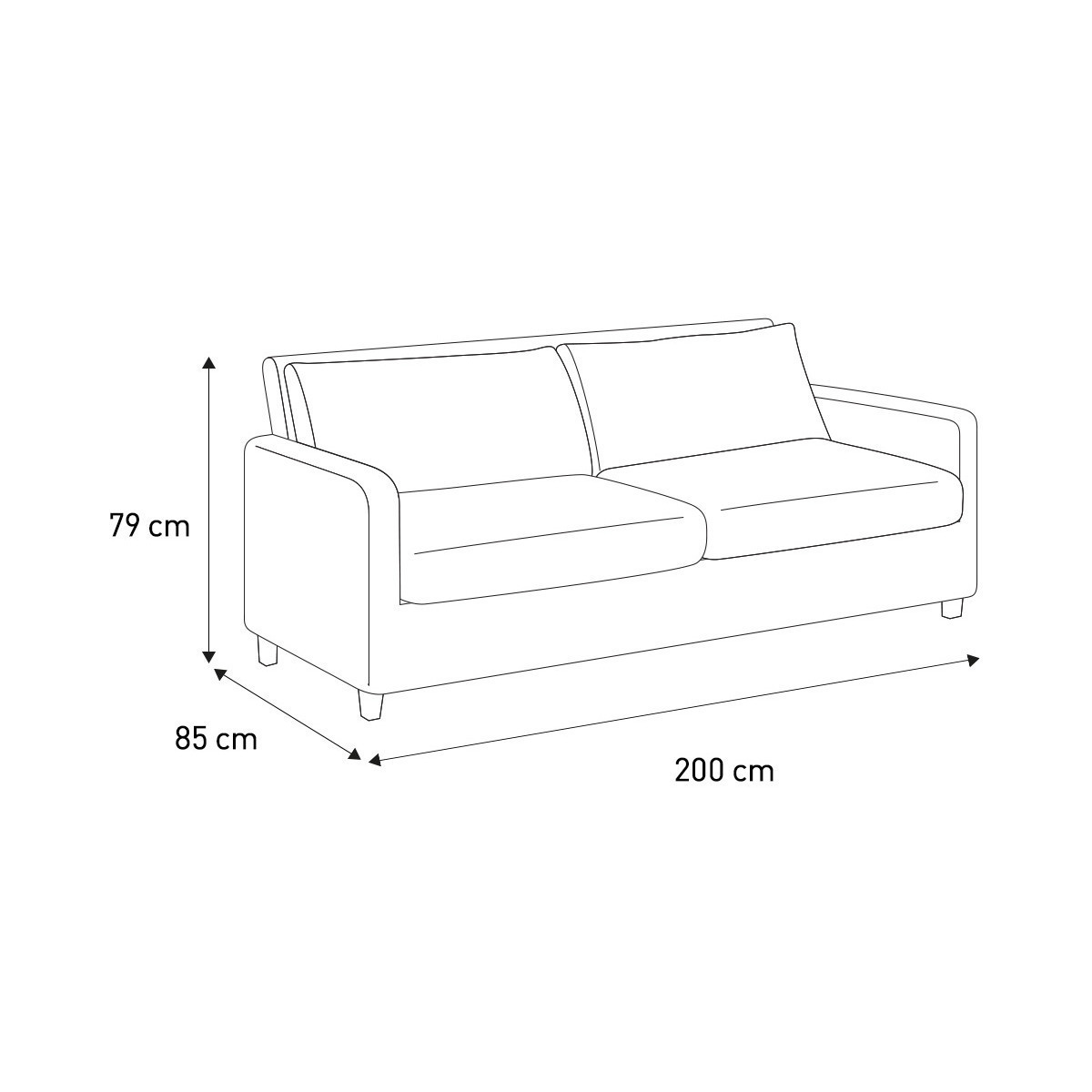 Chester Blue Leather 3 Seater Sofa, Blue – image 11