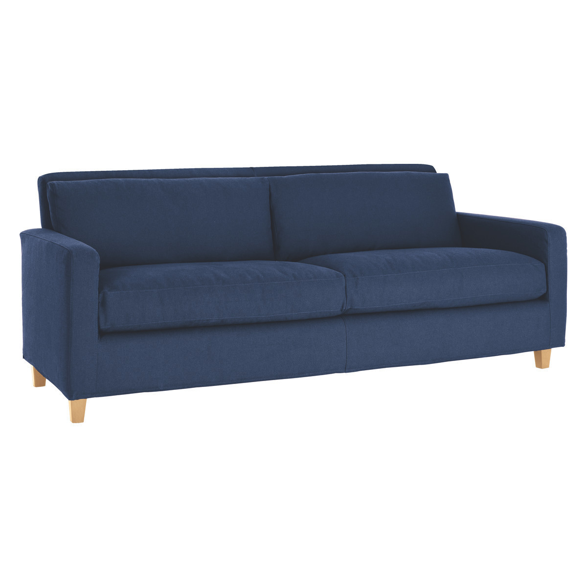 Chester Blue Leather 3 Seater Sofa, Blue – image 4