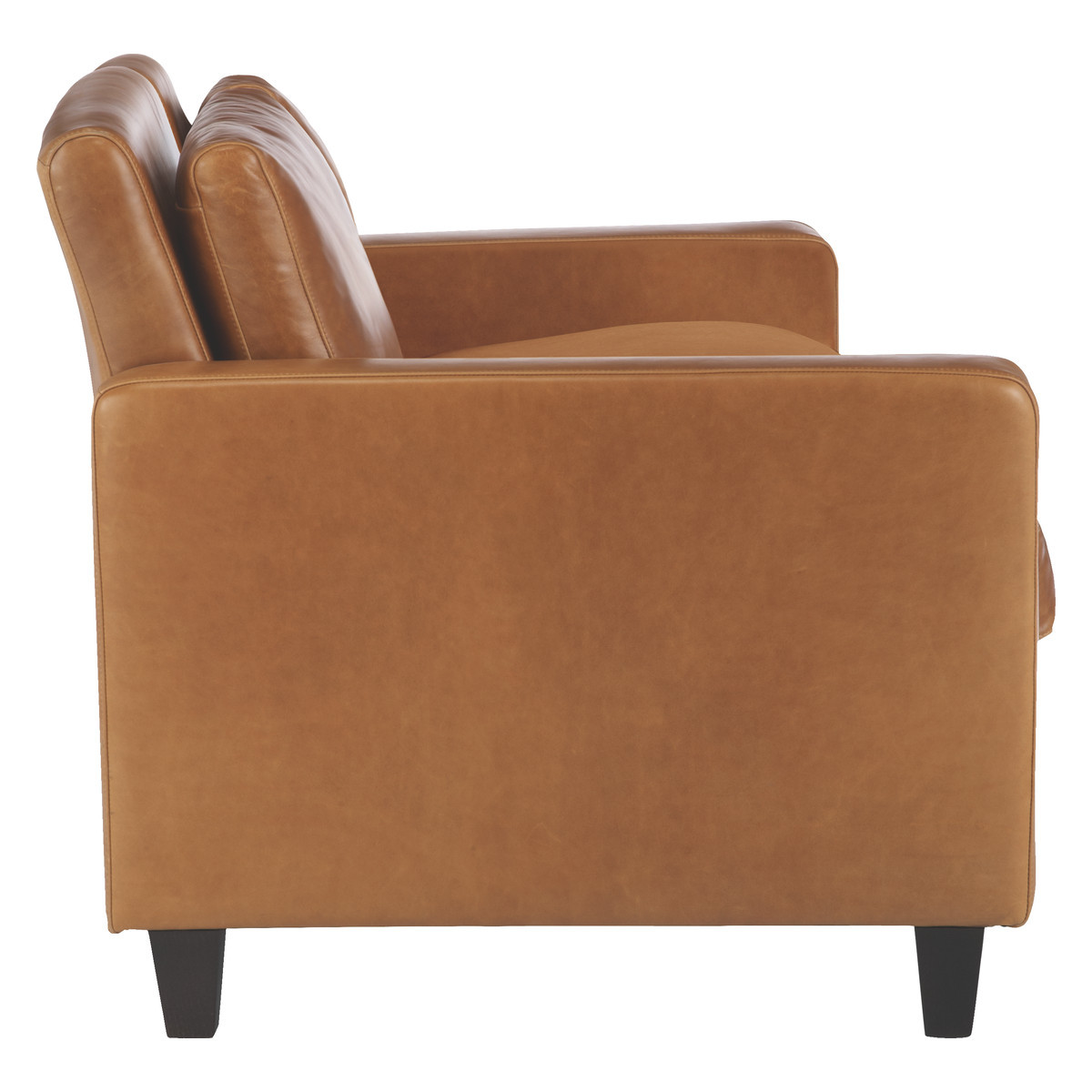 Chester Mid Tan Leather 2 Seater Sofa, Dark Stained Feet, Mid Tan – image 4