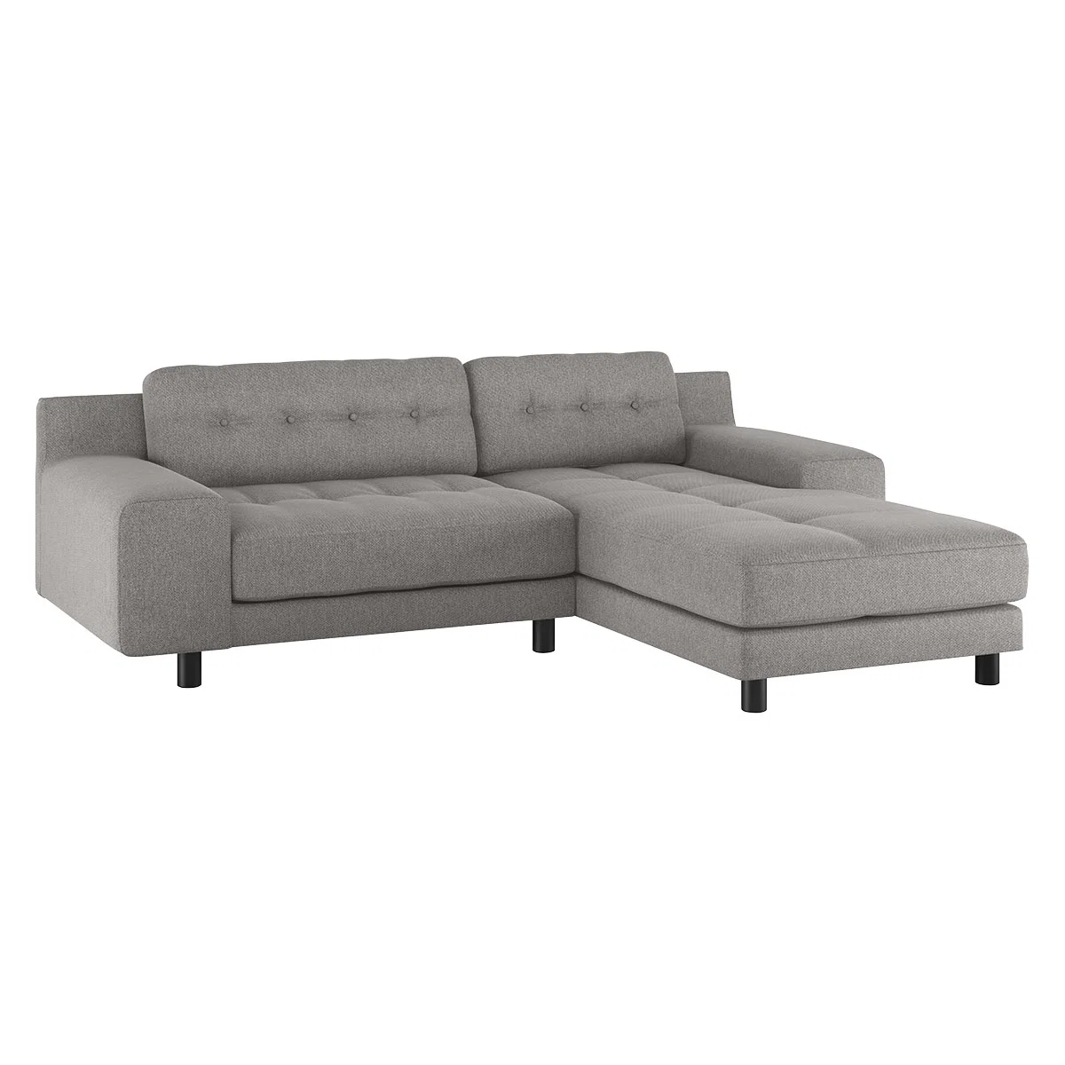 Hendricks Grey FaBric Small Right-Hand Chaise Sofa, Grey – image 3