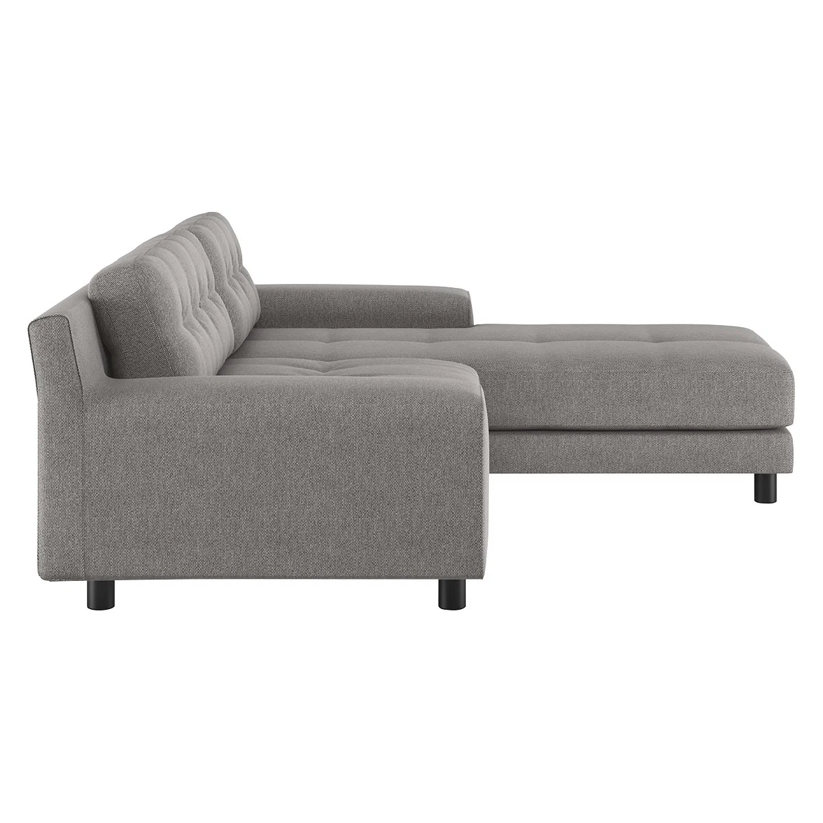 Hendricks Grey FaBric Small Right-Hand Chaise Sofa, Grey – image 4