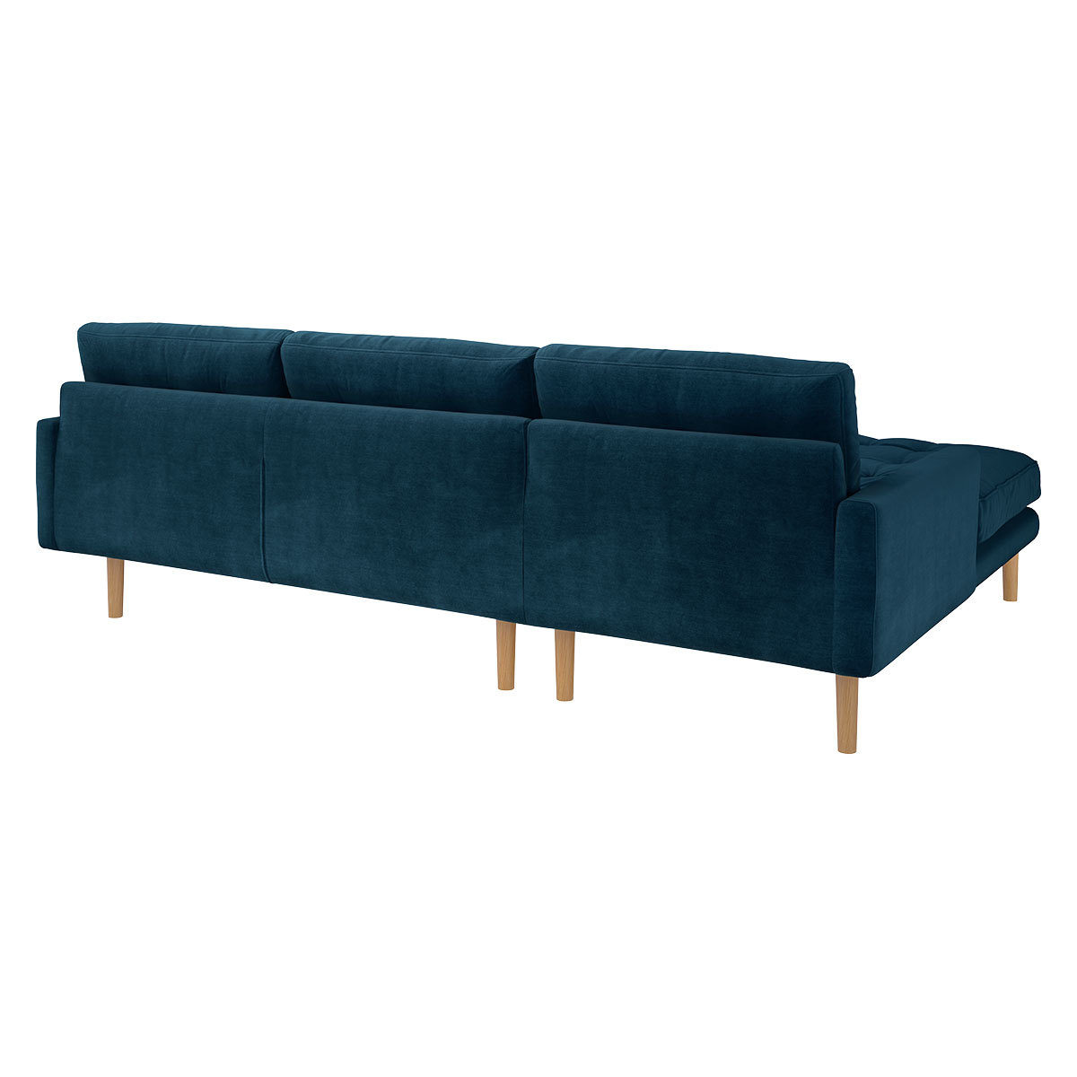 Fenner Ink Blue Velvet Left-Hand 4 Seater Chaise Sofa, Blue – image 5