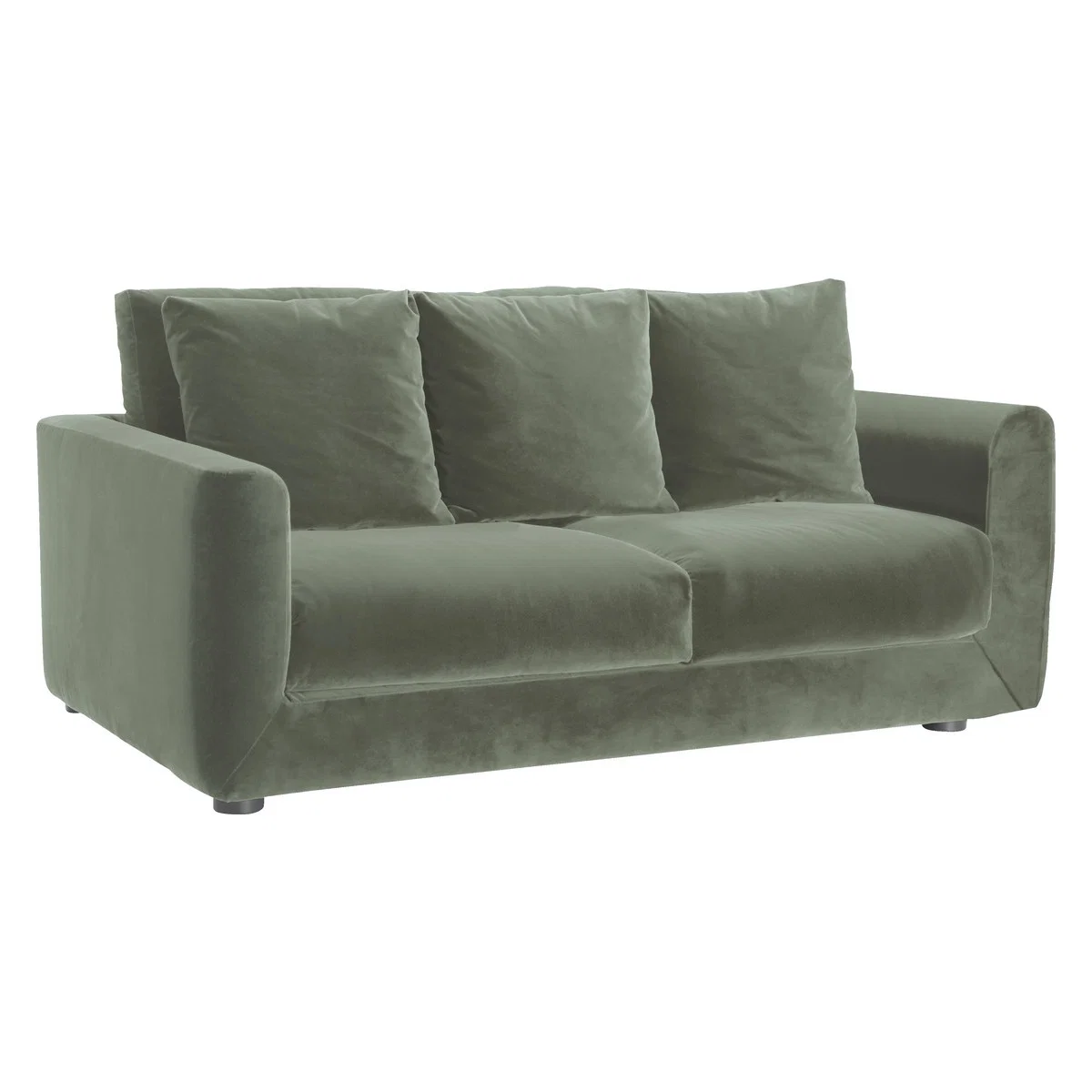 Rupert Sage Green Velvet 2 Seater Sofa Bed, Green Green – image 4