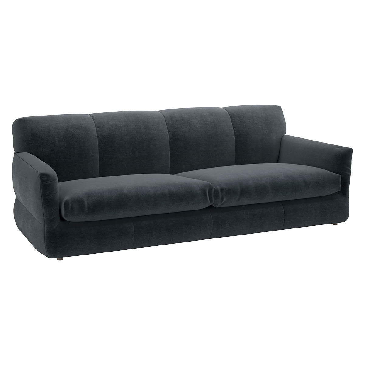 Newington Dark Grey Velvet 3 Seater Sofabed, Grey – image 3