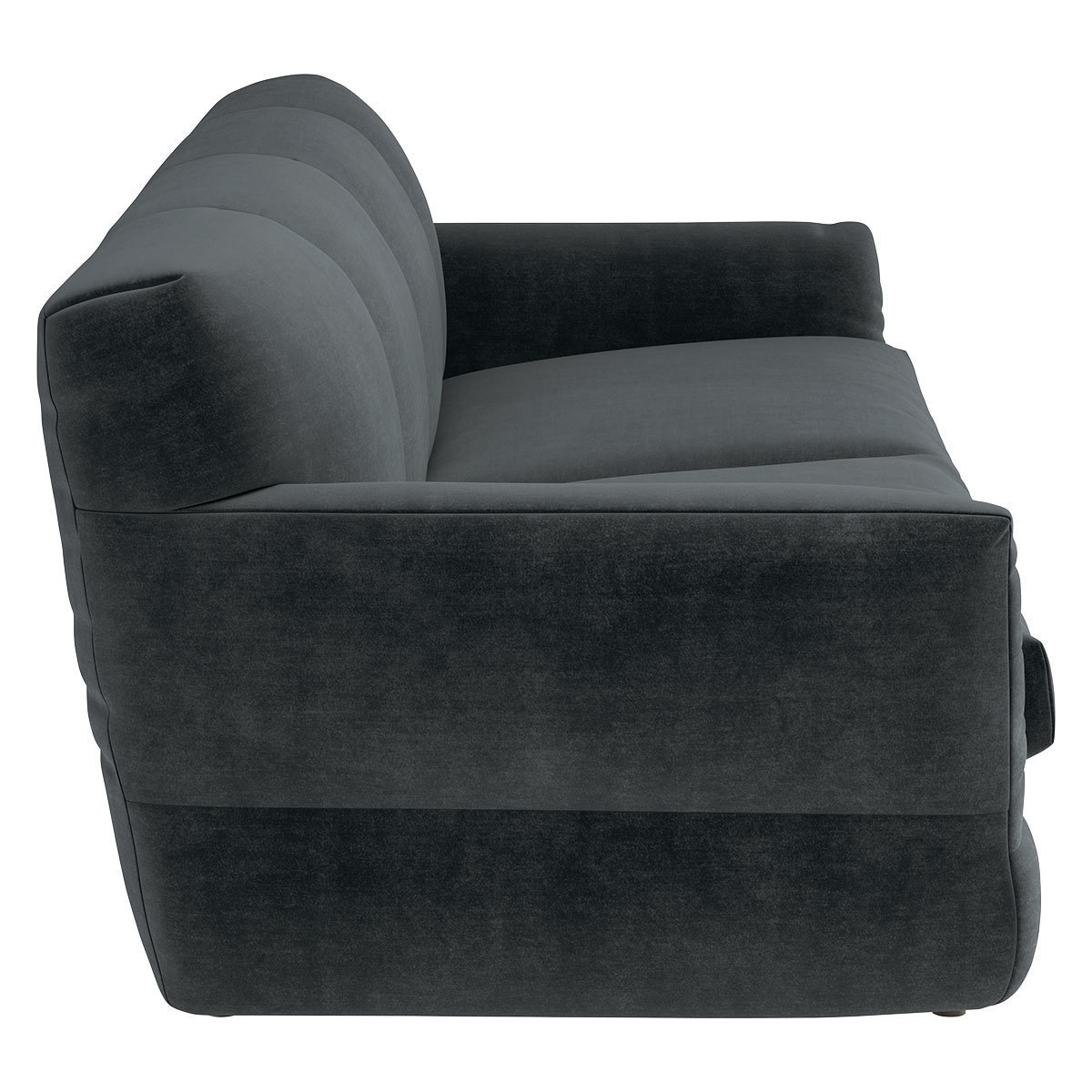Newington Dark Grey Velvet 3 Seater Sofabed, Grey – image 4