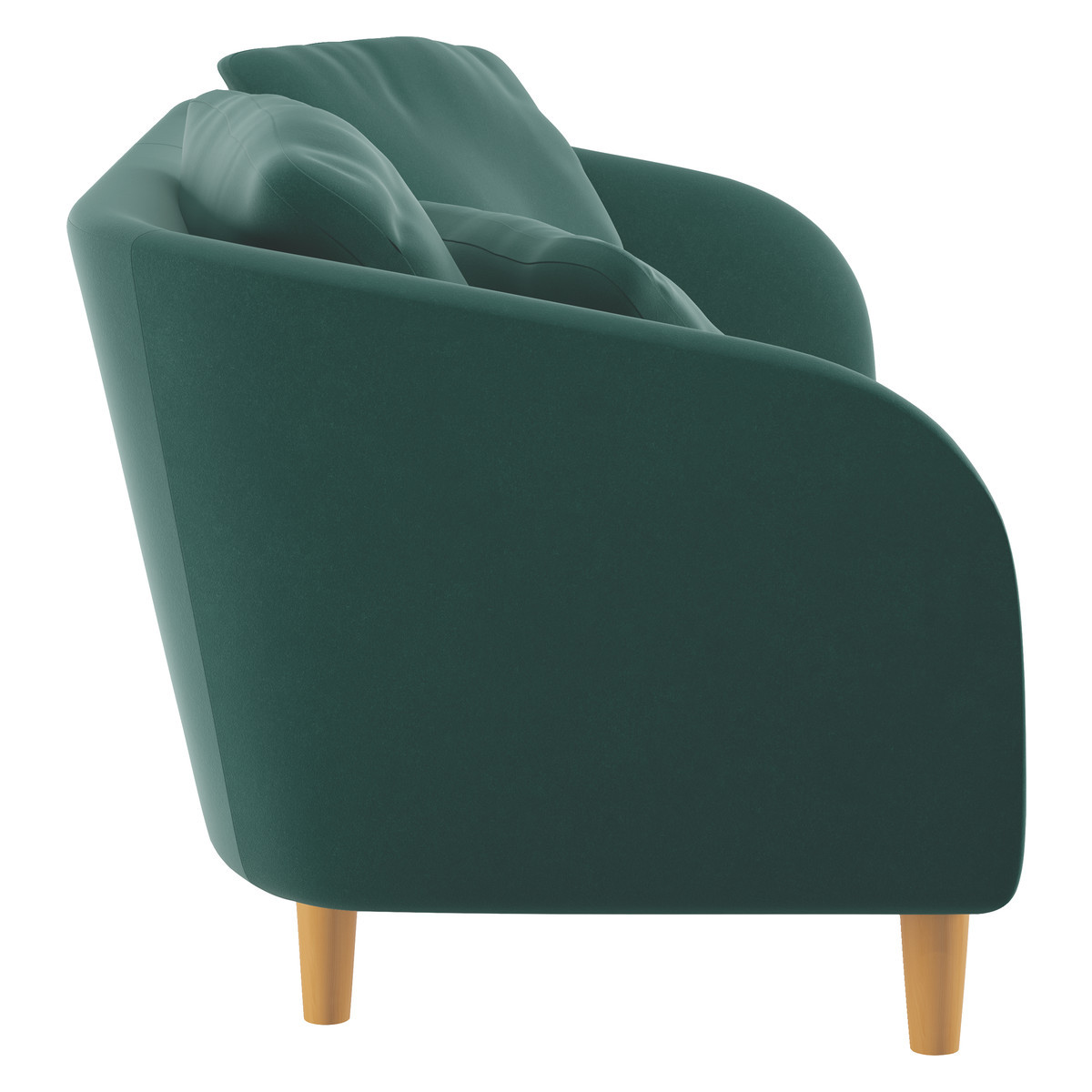 Colby Emerald Green Velvet 2 Seater Sofa, Green – image 4