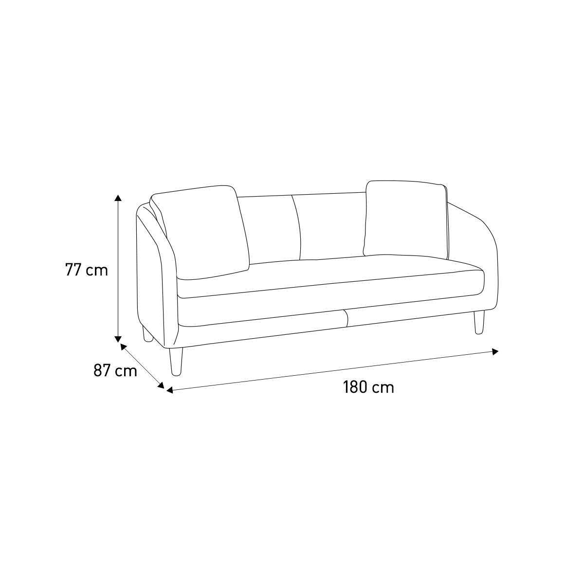 Colby Emerald Green Velvet 2 Seater Sofa, Green – image 8