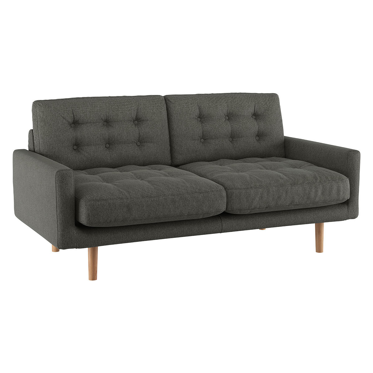 Fenner Charcoal Grey FaBric 2 Seater Sofa, Charcoal – image 3