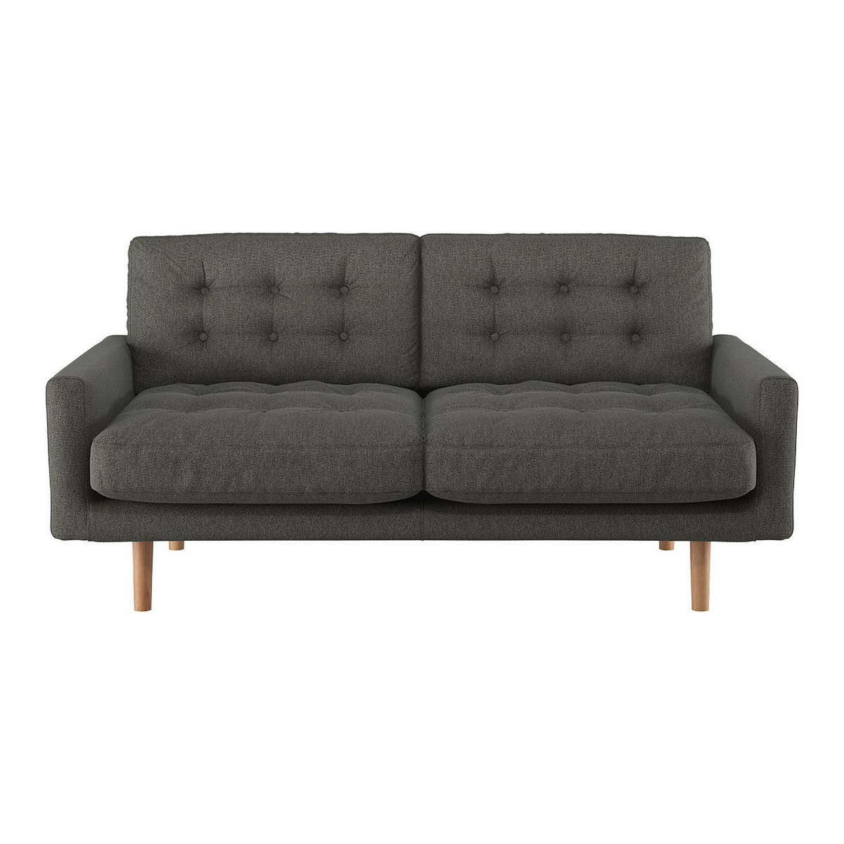 Fenner Charcoal Grey FaBric 2 Seater Sofa, Charcoal – image 1