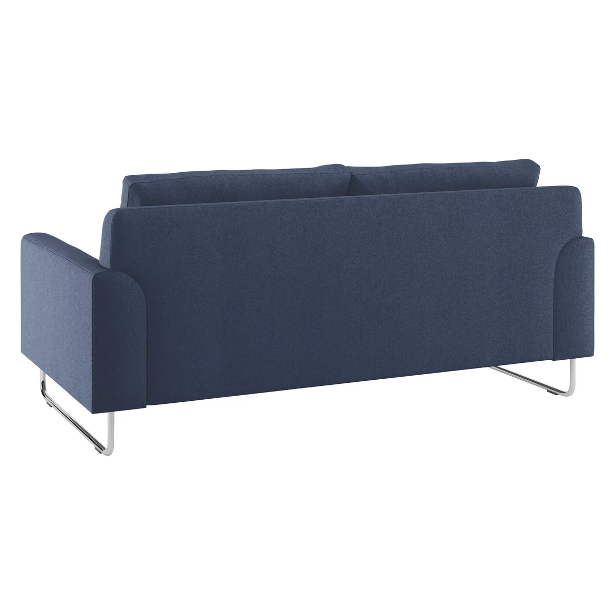 Lyle Blue Wool 2 Seater Sofa, Metal Legs, Blue – image 4