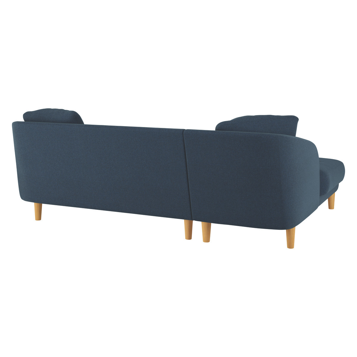 Colby Navy Blue Wool Herringbone Left Arm Chaise Sofa, Navy – image 5