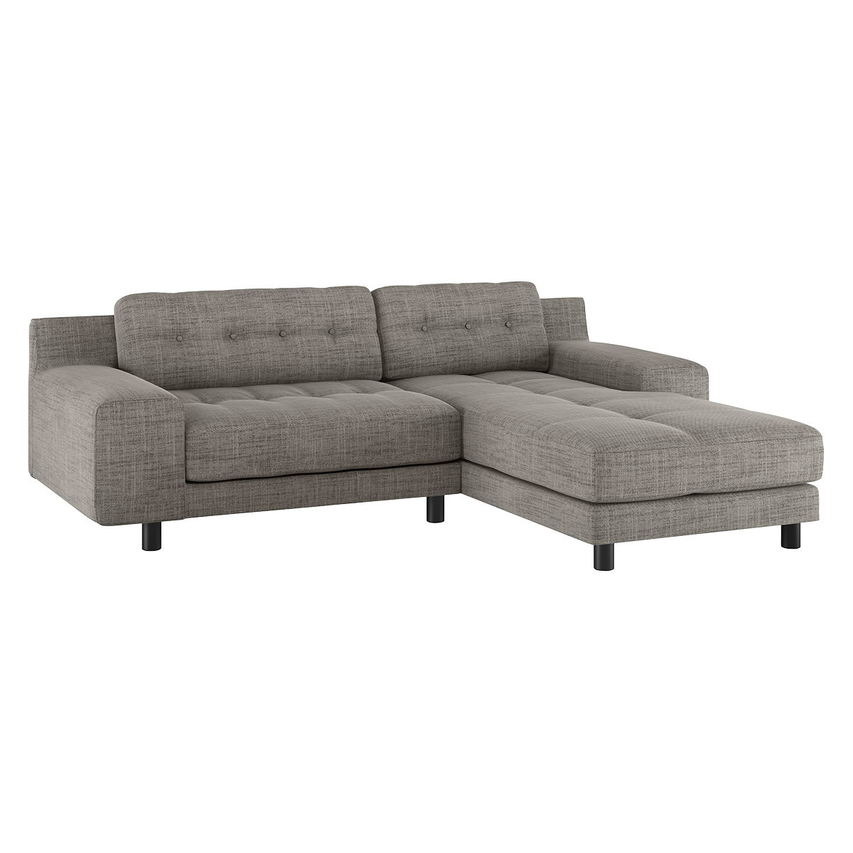 Hendricks Black & White Woven Small Right-Hand Chaise Sofa, Black And White – image 3