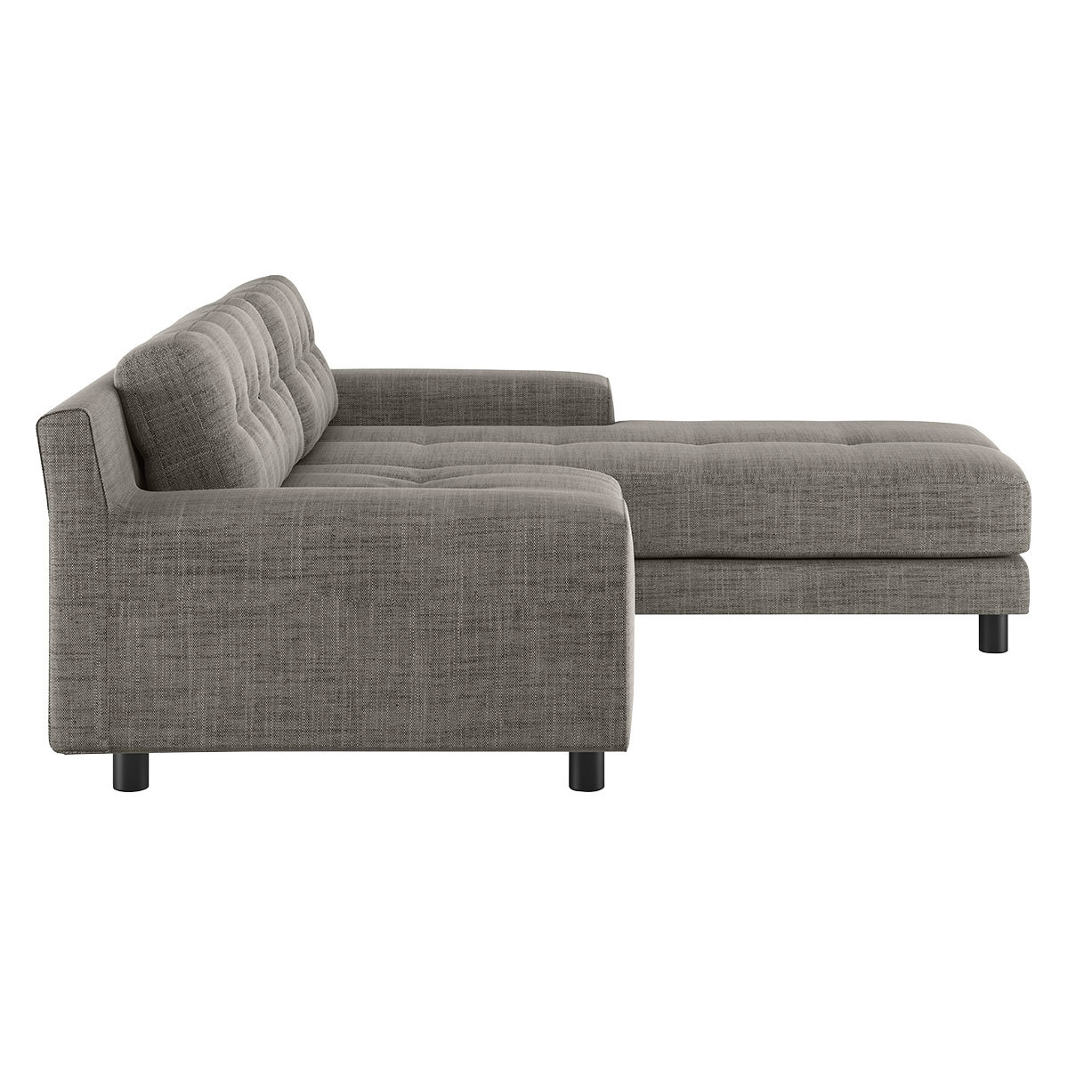 Hendricks Black & White Woven Small Right-Hand Chaise Sofa, Black And White – image 4