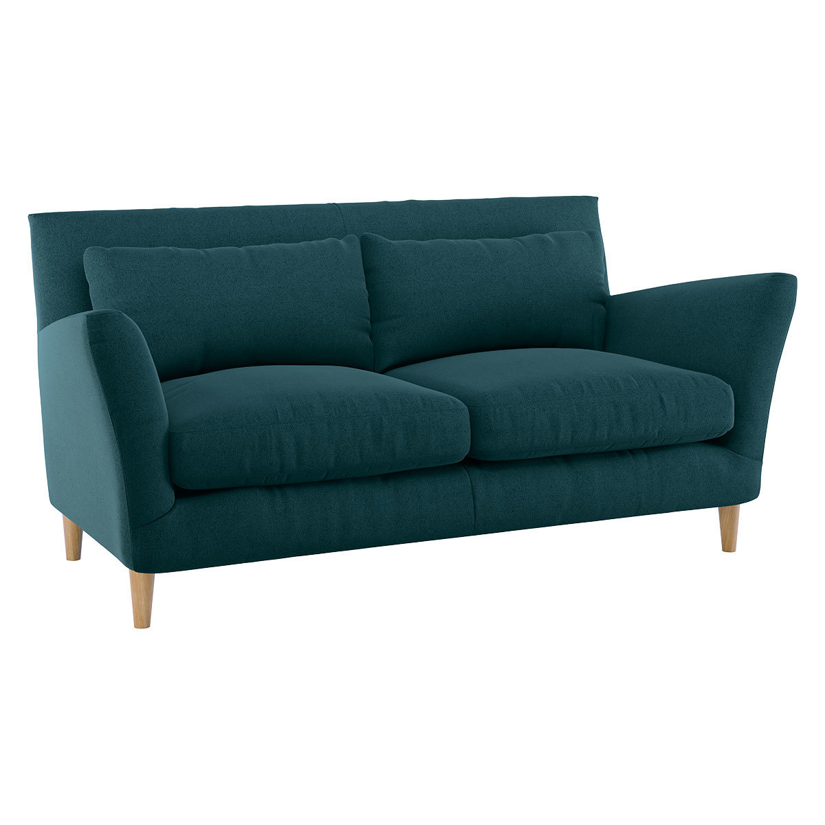 Keele Teal Green Wool 2 Seat Sofa, Green – image 3