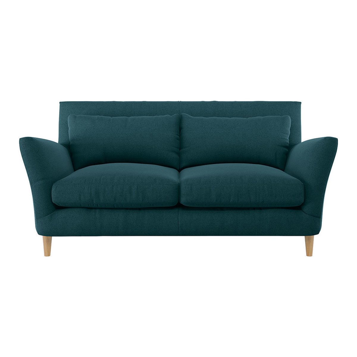 Keele Teal Green Wool 2 Seat Sofa, Green – image 1