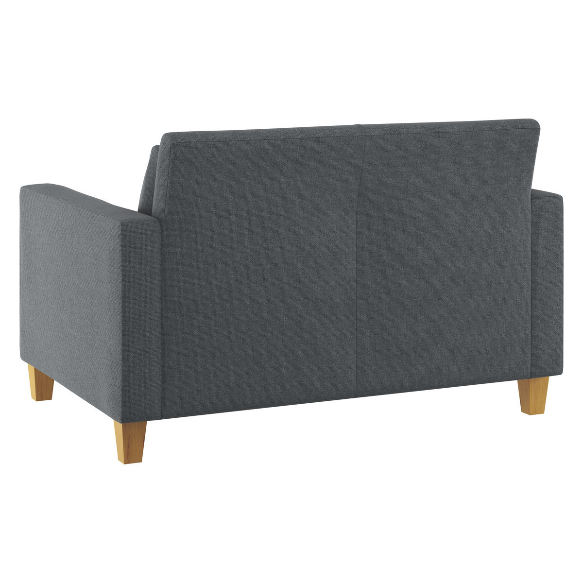 Chester Grey Textured Compact Sofa, Oak Stained Feet, Grey – image 5