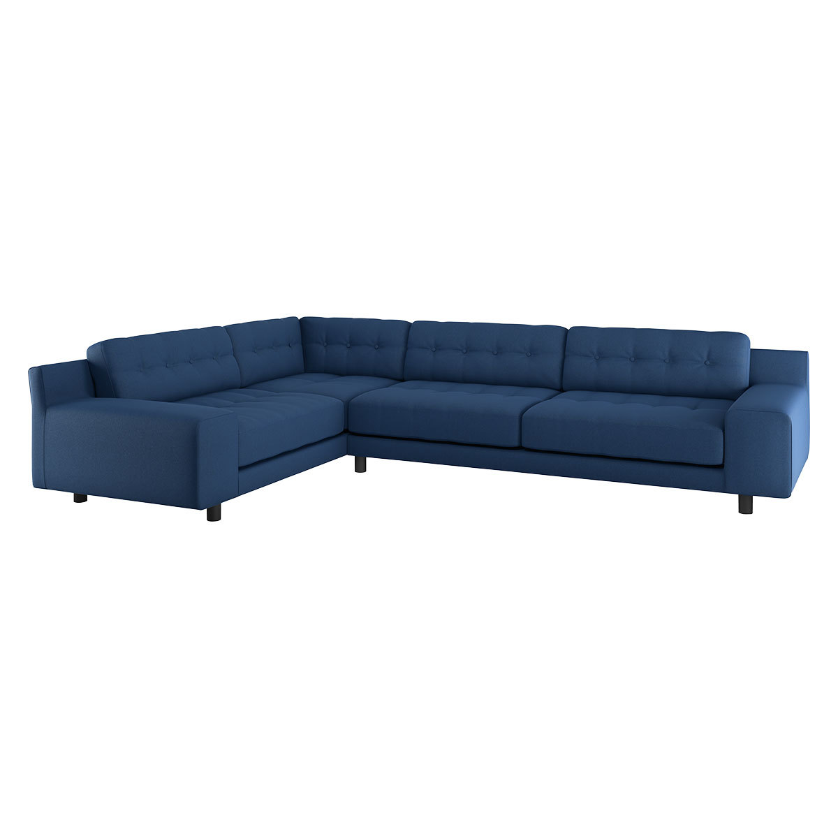 Hendricks 4 Seater Blue FaBric Right Hand Corner Sofa, Blue – image 4
