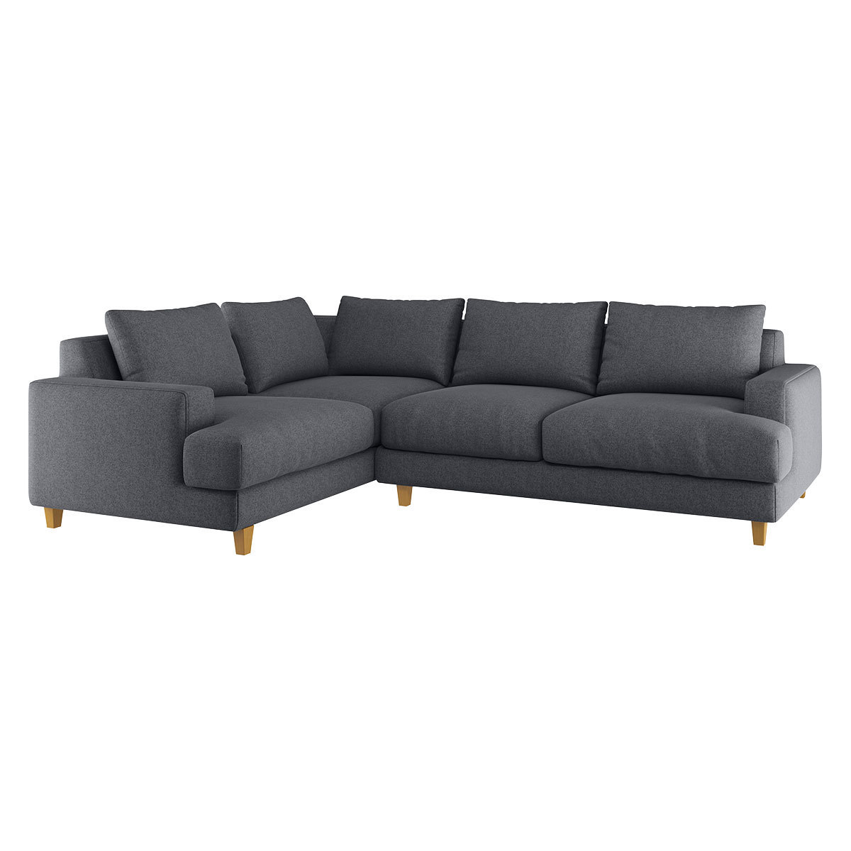 Wiltons Charcoal Grey Wool Right Hand Corner Sofa, Charcoal – image 3