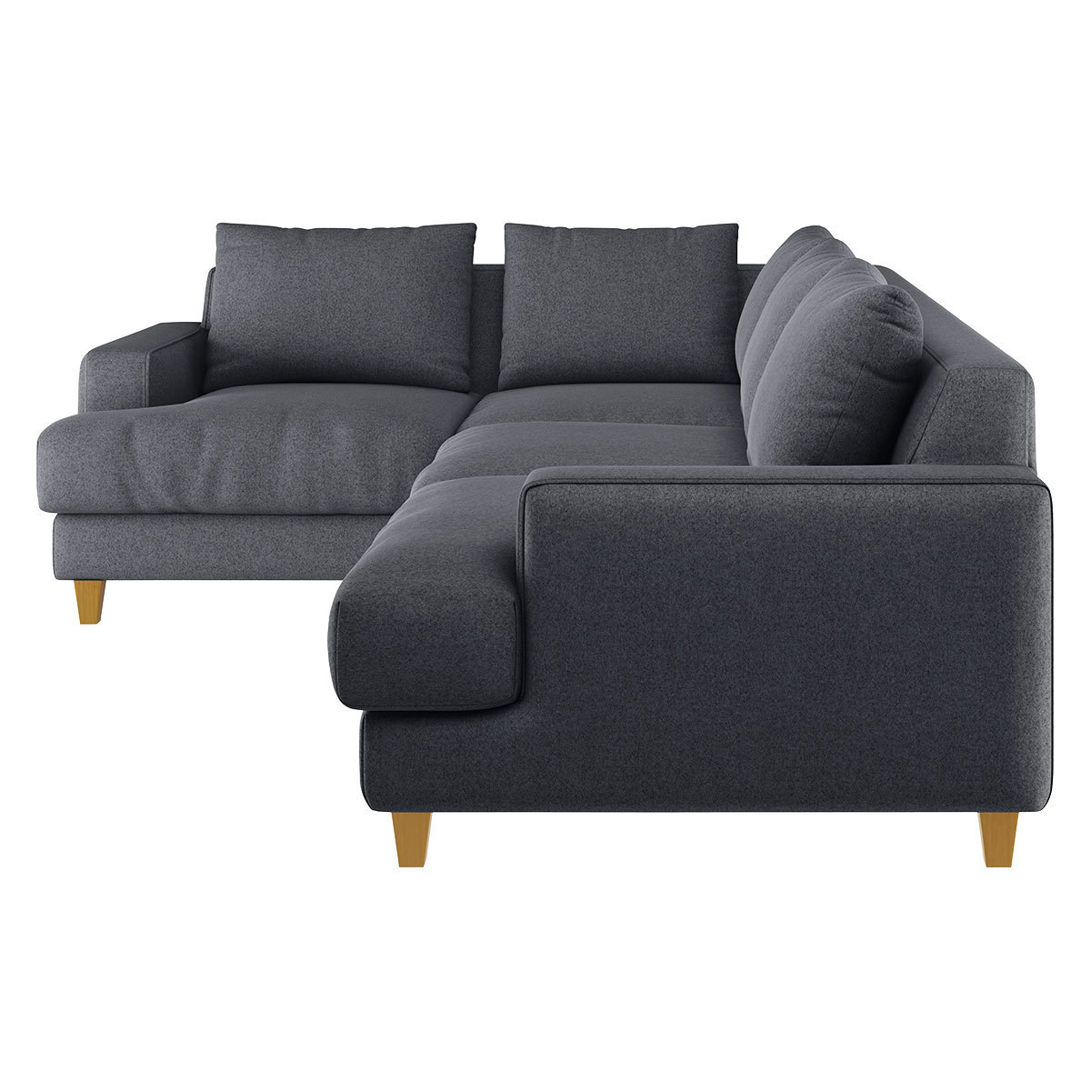 Wiltons Charcoal Grey Wool Right Hand Corner Sofa, Charcoal – image 4