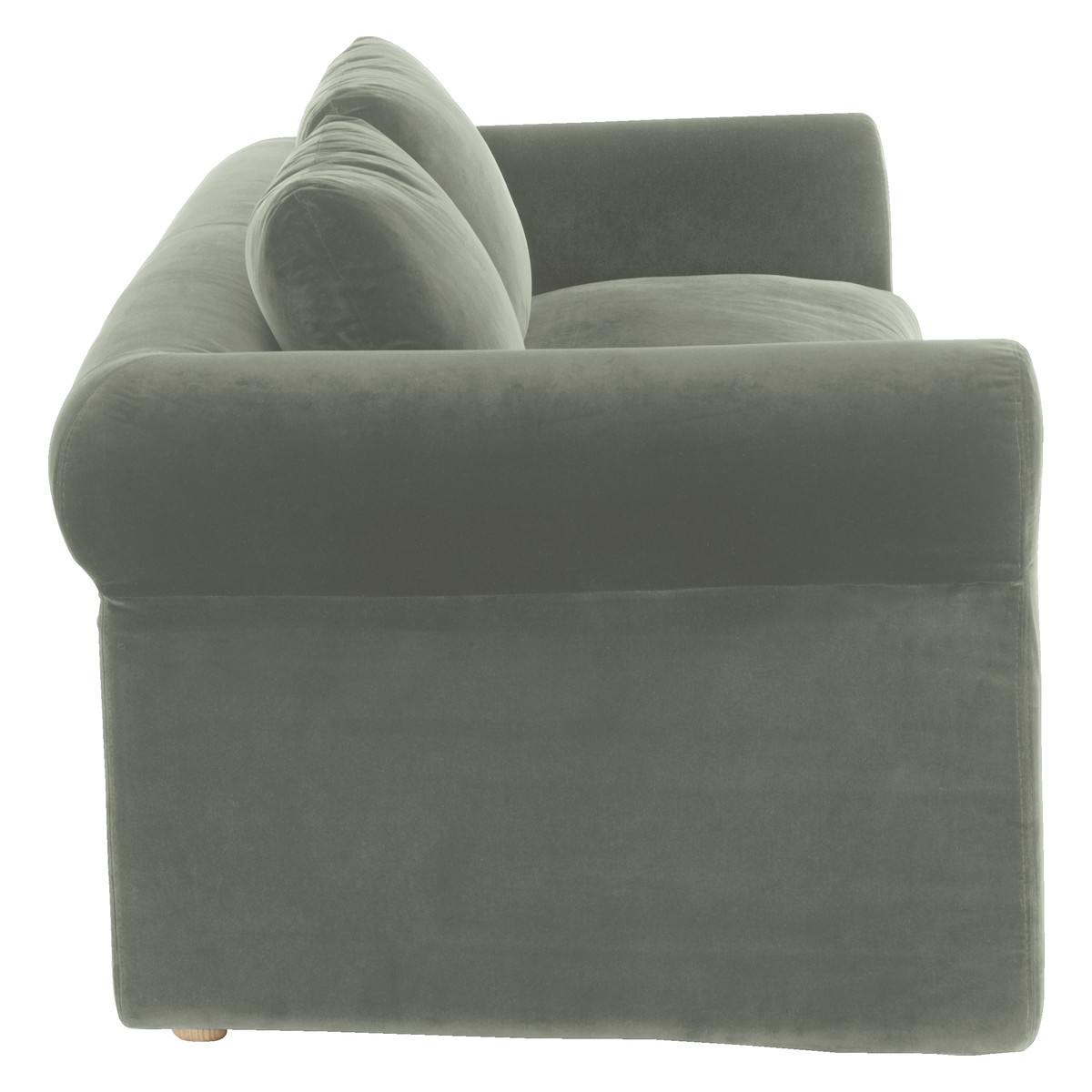 Louis Sage Green Velvet 4 Seater Sofa, Green Green – image 3