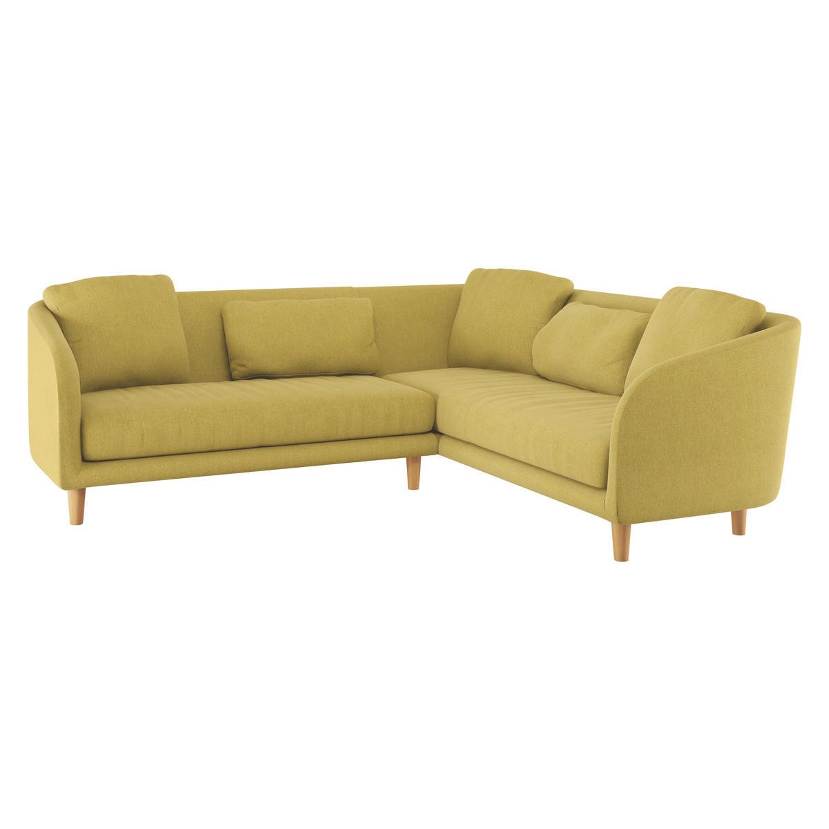 Colby Saffron Yellow FaBric Left-Arm Corner Sofa, Saffron Yellow – image 3