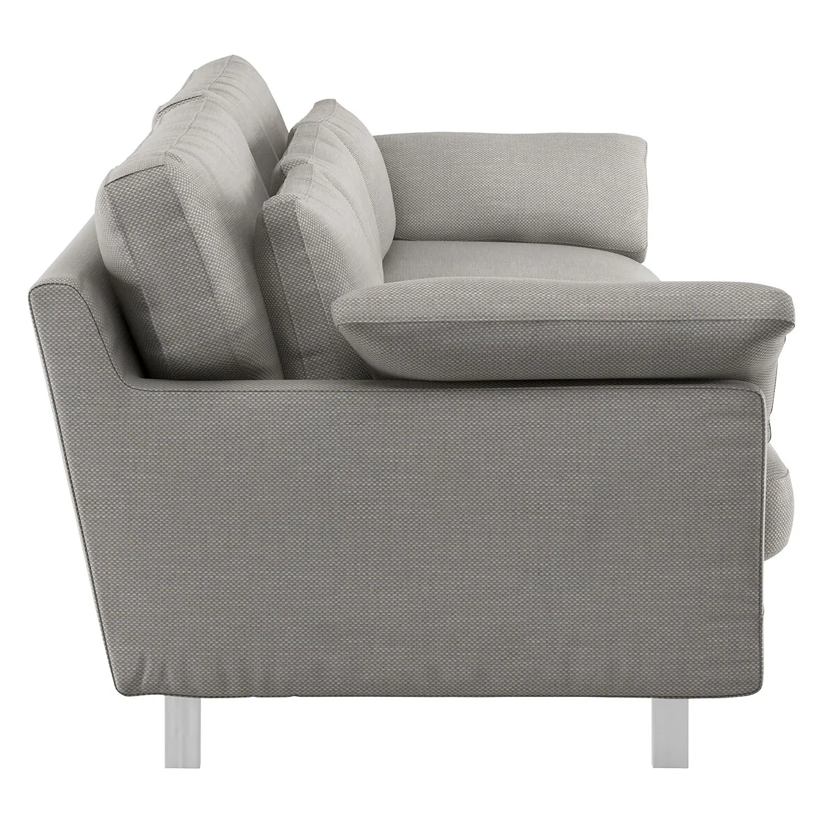 Cuscino Light Grey Textured FaBric 3 Seater Sofa, Grey – image 4