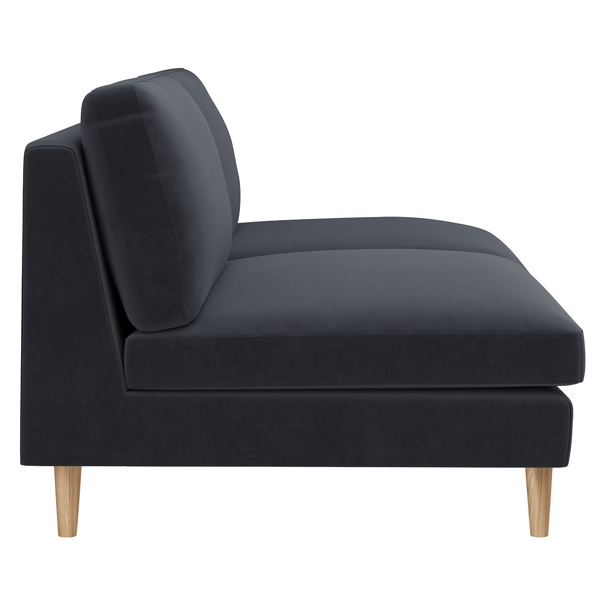 Teo Charcoal Grey Velvet 3 Seat Sofa, Charcoal – image 4