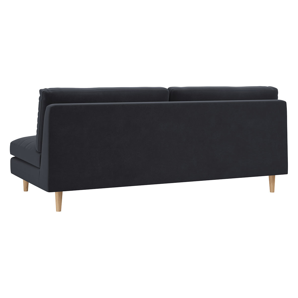 Teo Charcoal Grey Velvet 3 Seat Sofa, Charcoal – image 5