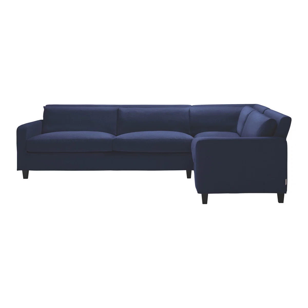 Chester Dark Blue FaBric Left-Arm Corner Sofa, Dark Feet, Blue – image 1