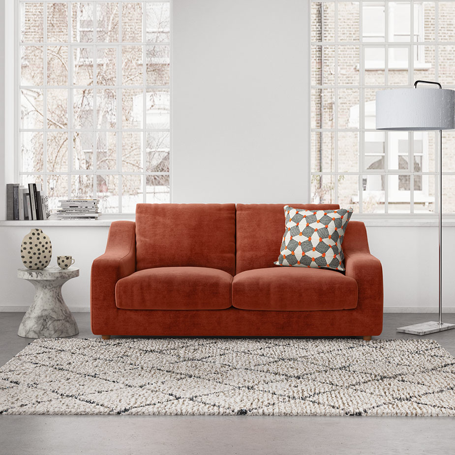 Slope Grey Italian Woven 2 Seat Sofa, Grey – image 8