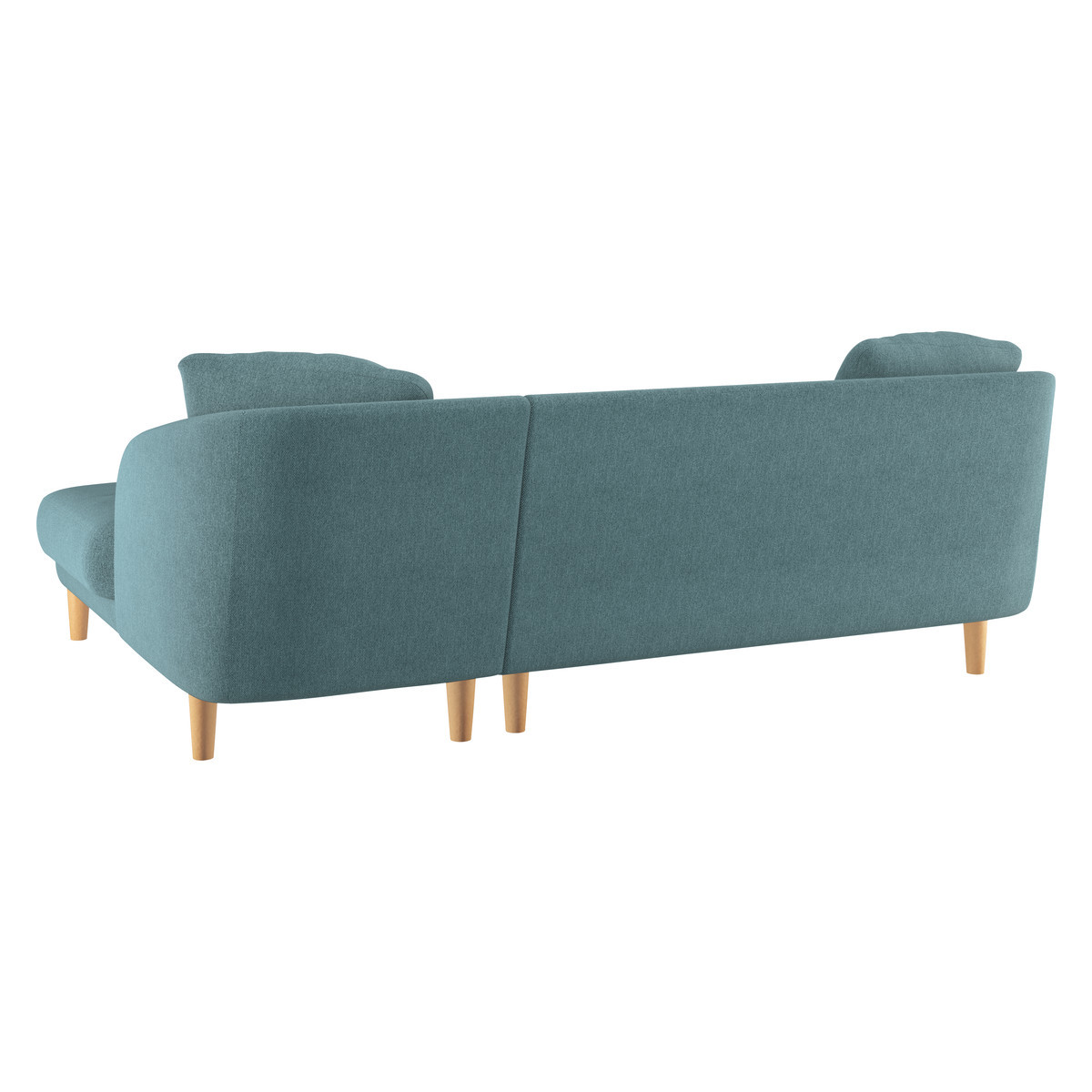 Colby Teal Blue FaBric Right Arm Chaise Sofa, Blue – image 5